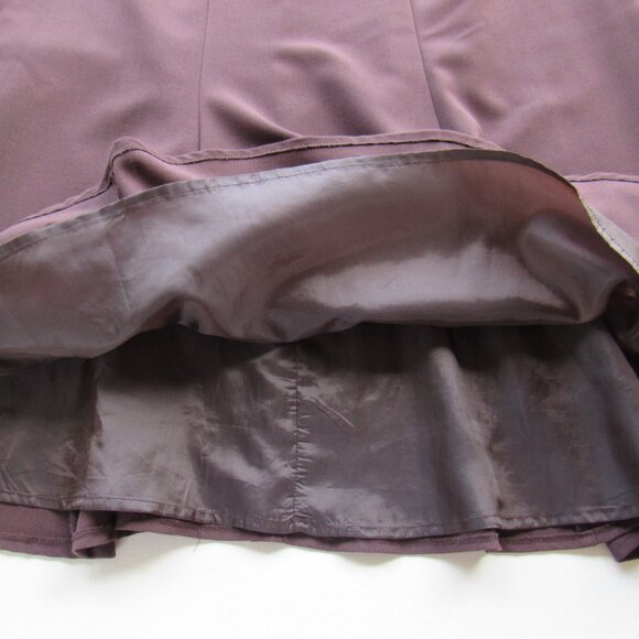 Vintage Worthington Women's Brown Midi A-Line Flowy Skirt Back Zipper Size 12 - Picture 3 of 6